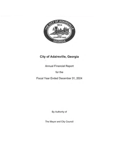 City of Adairsville ACFR Cover