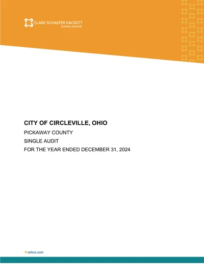 City of Circleville ACFR Cover