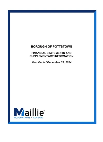 Borough of Pottstown ACFR Cover