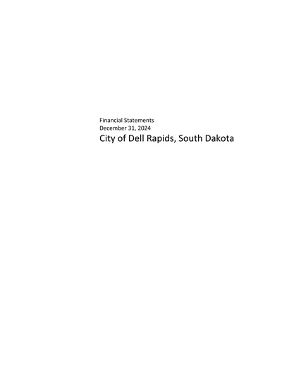City of Dell Rapids ACFR Cover