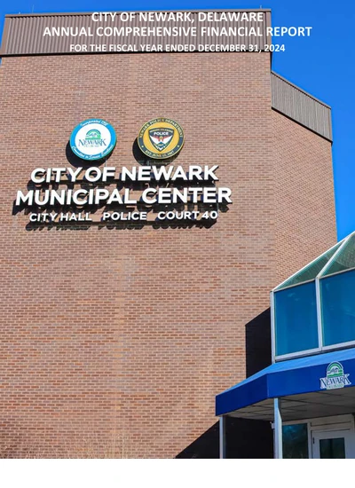 City of Newark Delaware ACFR Cover