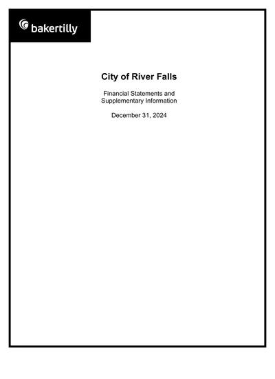 City of River Falls ACFR Cover