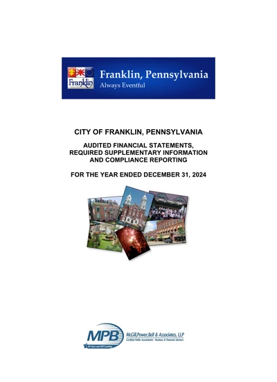 City of Franklin ACFR Cover