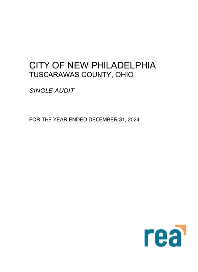 City of New Philadelphia ACFR Cover