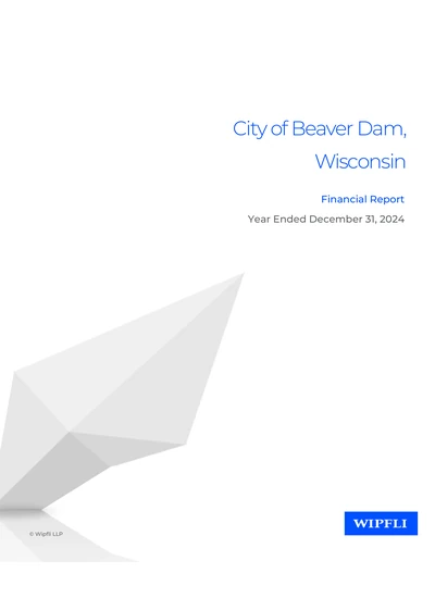 City of Beaver Dam ACFR Cover
