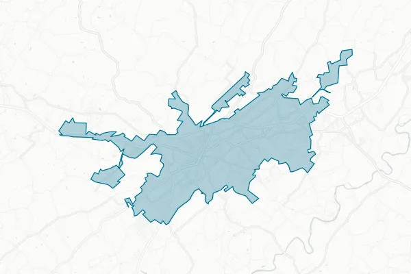 Town of Greeneville — detail map