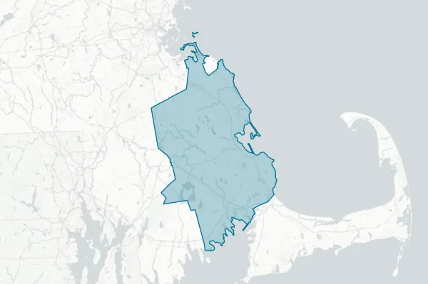 County of Plymouth — detail map