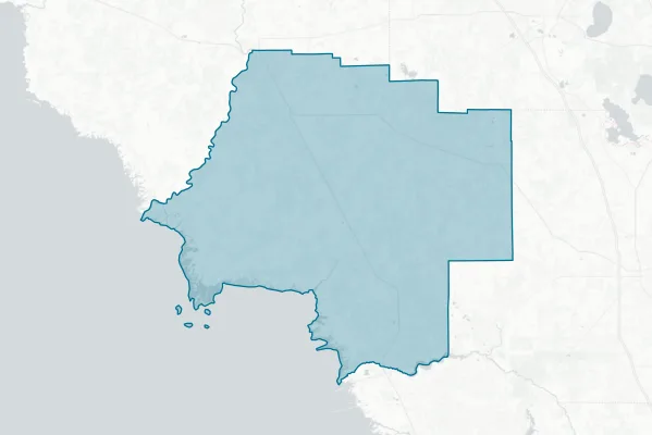 County of Levy — detail map