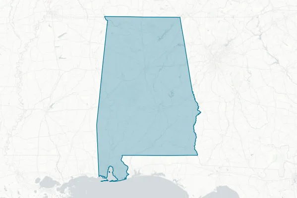 State of Alabama — detail map