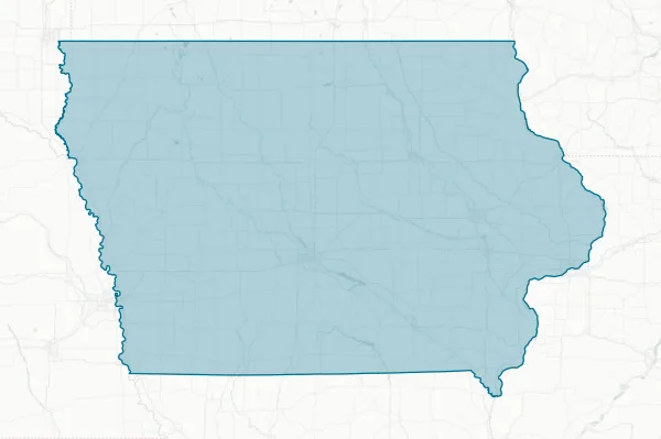 State of Iowa — detail map