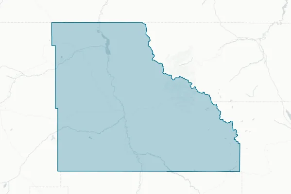 Big Horn County — detail map
