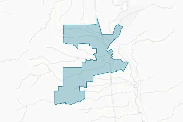 Red Bluff Union Elementary School District — detail map