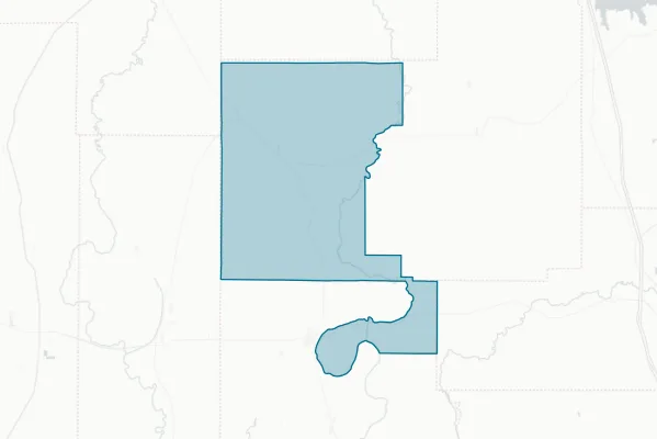 West Tallahatchie School District — detail map
