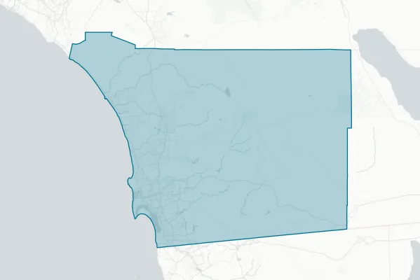 County of San Diego — detail map