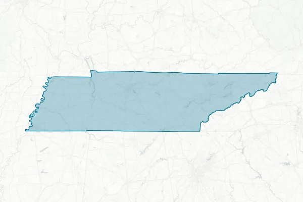 State of Tennessee — detail map