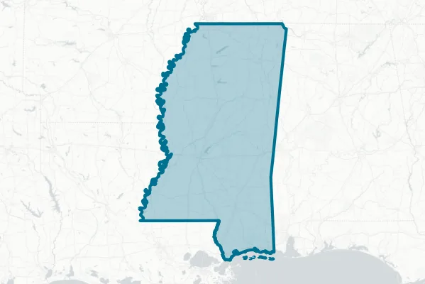 State of Mississippi — detail map
