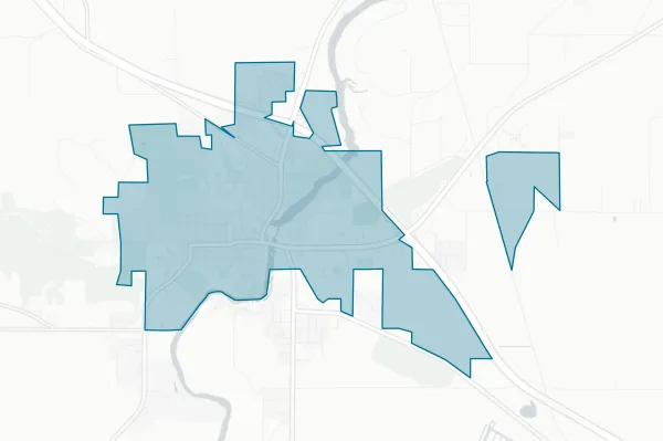 City of Black River Falls — detail map