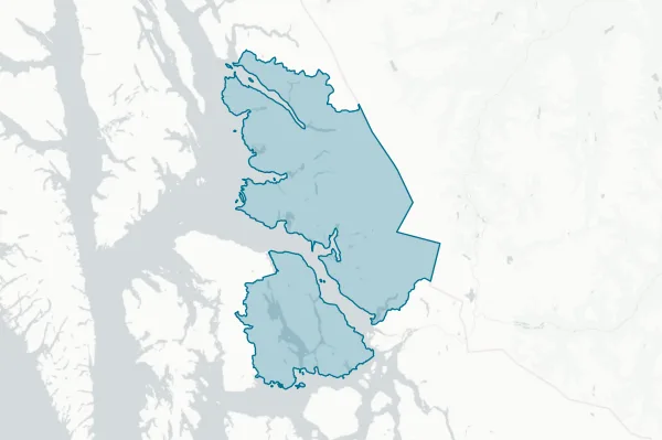 Petersburg Borough — detail map