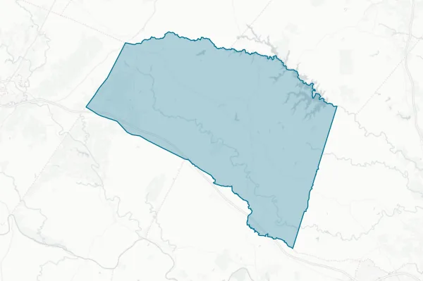 County of Louisa — detail map