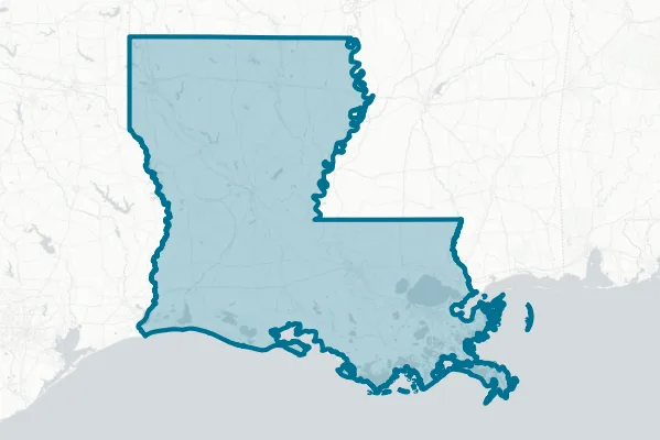 State of Louisiana — detail map