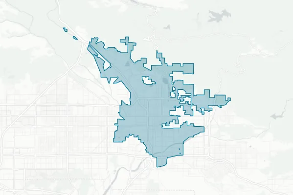 City of San Bernardino — detail map