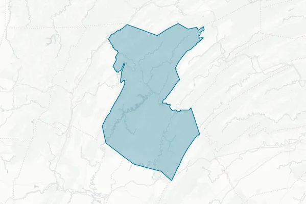 County of Huntingdon — detail map