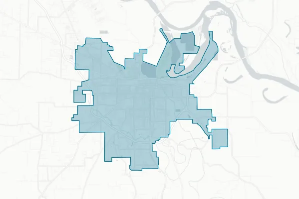 City of Pine Bluff — detail map