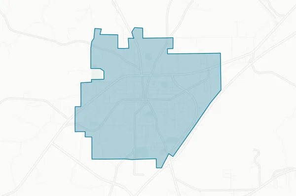City of Kosciusko — detail map