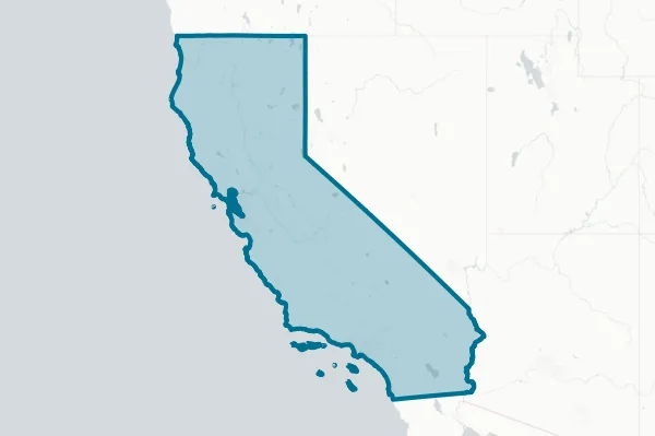 State of California — detail map