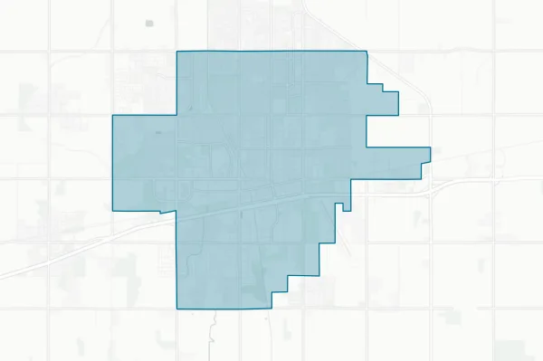 Hanford Elementary School District — detail map