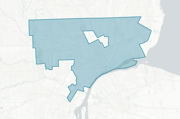 City of Detroit — detail map
