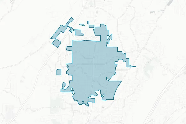 City of Center Point — detail map