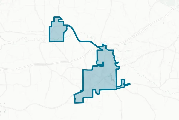 City of Tuskegee — detail map