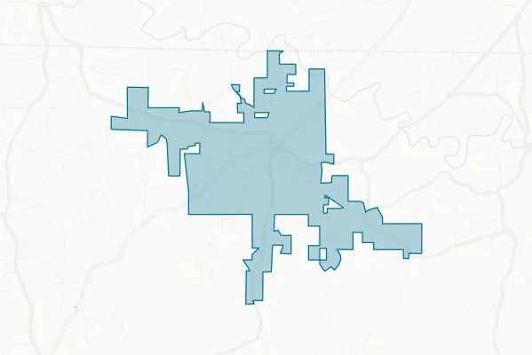 Town of Hackleburg — detail map