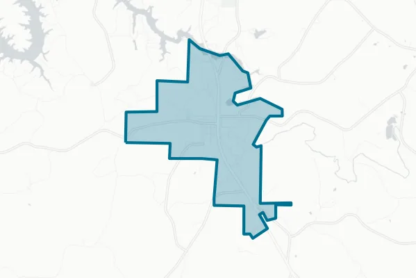 Town of Wedowee — detail map