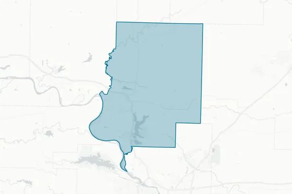 County of Faulkner — detail map