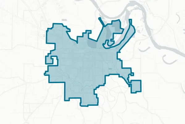City of Pine Bluff — detail map