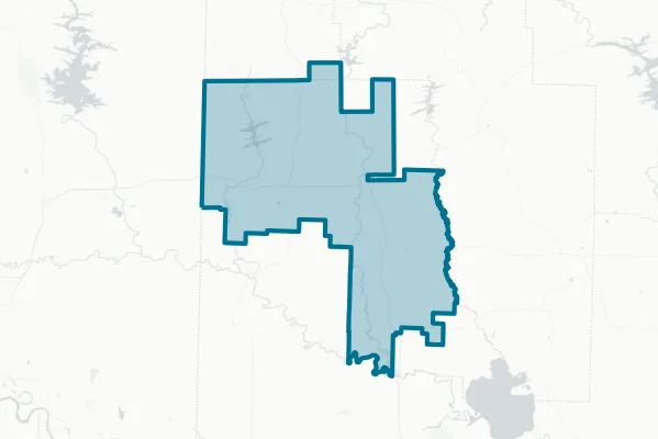 Dequeen School District — detail map