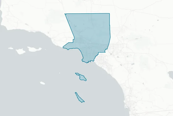 County of Los Angeles — detail map