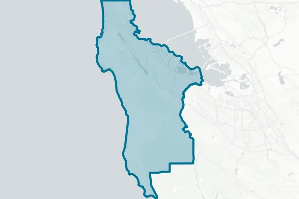 City/county Association of Governments of San Mateo County — detail map