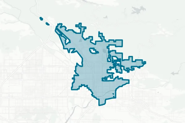 City of San Bernardino — detail map