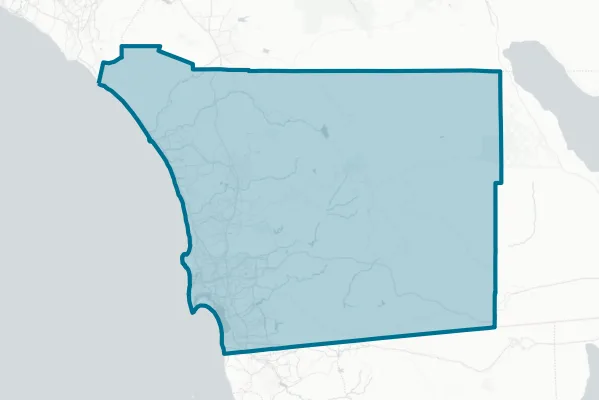 County of San Diego — detail map