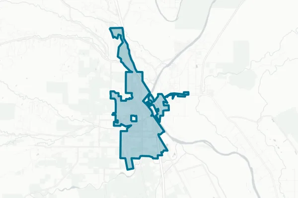 Red Bluff Joint Union High School District — detail map