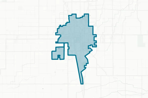 City of Tulare — detail map