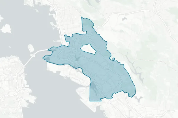 Oakland Unified School District — detail map