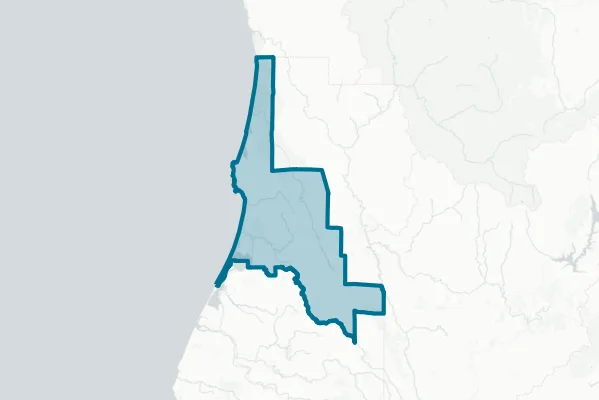 Northern Humboldt Union High School District — detail map