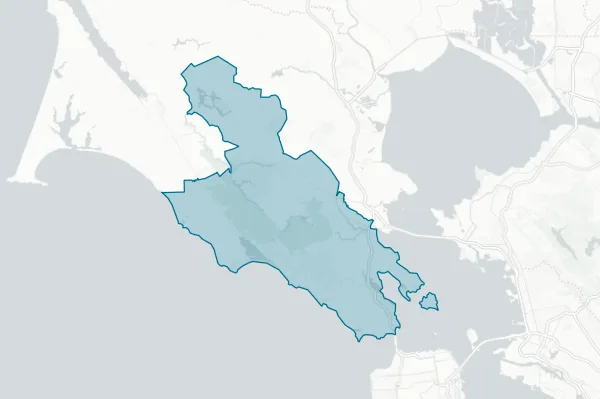 Tamalpais Union High School District — detail map