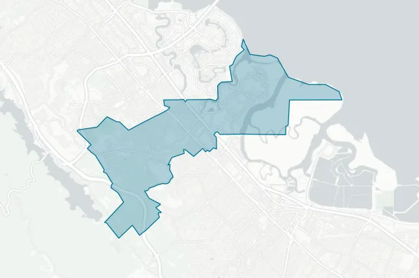 Belmont-redwood Shores School District — detail map
