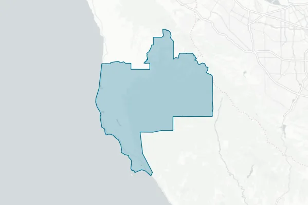 La Honda-pescadero Unified School District — detail map