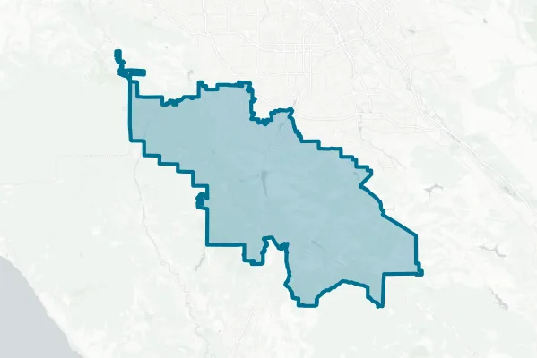 Los Gatos-saratoga Union High School District — detail map